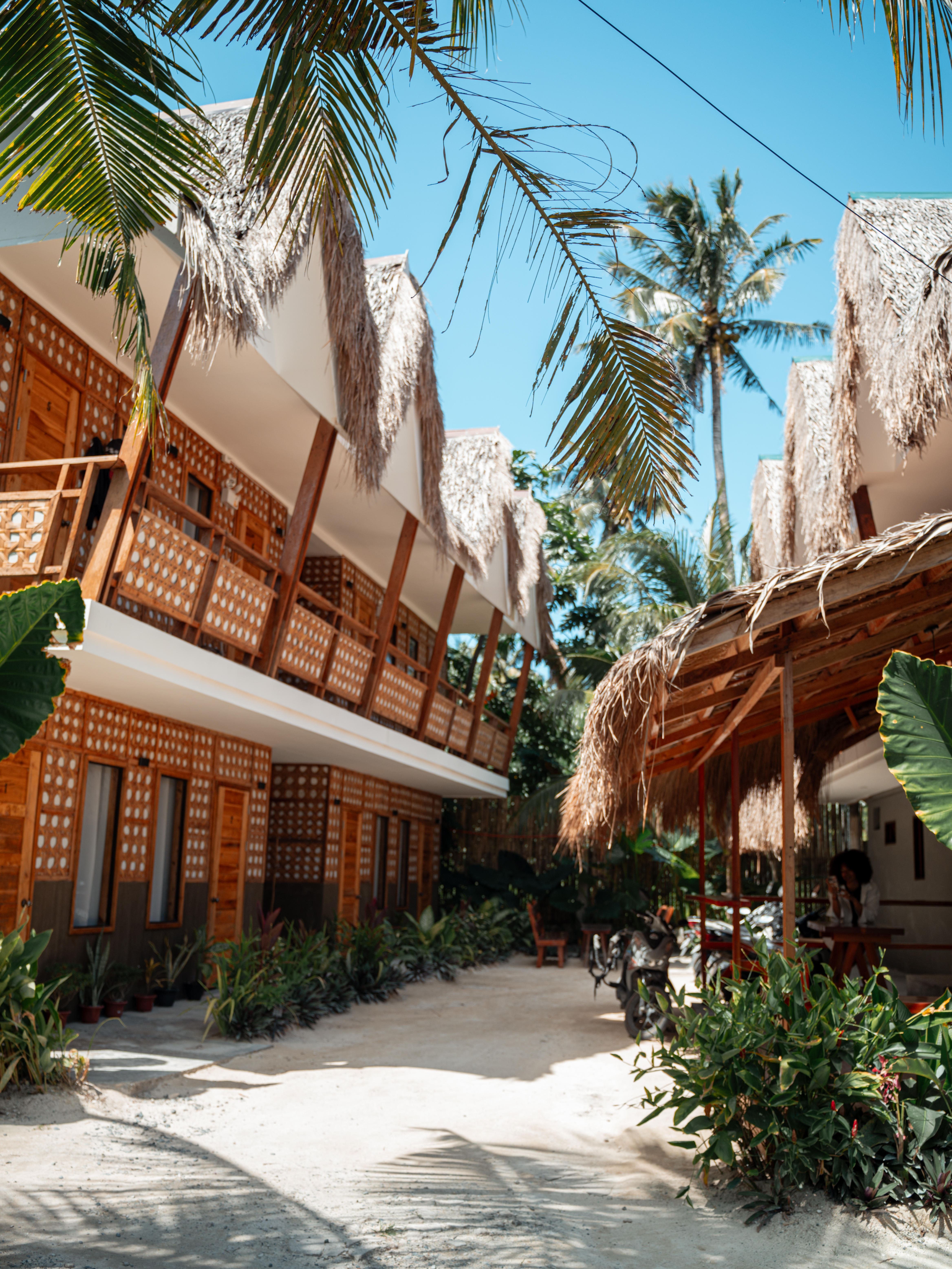Native thatched-roof building